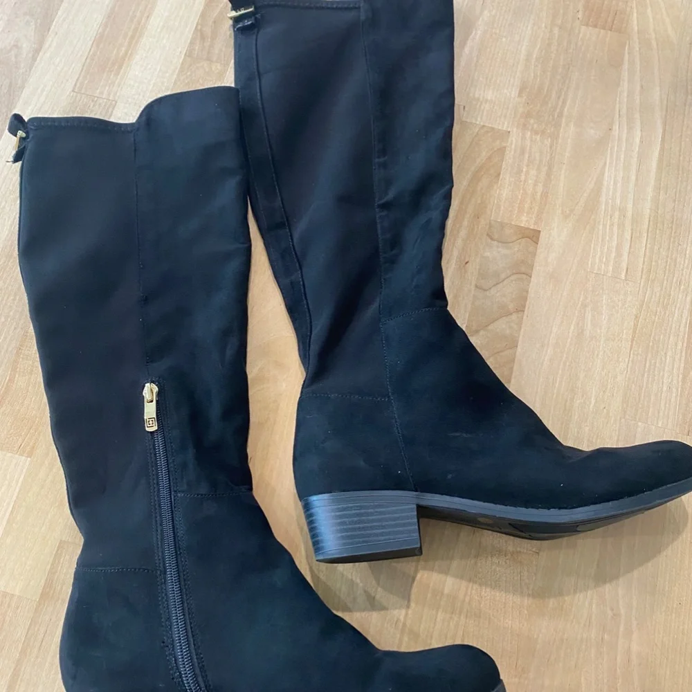 Liz Claiborne Riding Style Knee High Boots New Condition - Picture 2 of 4